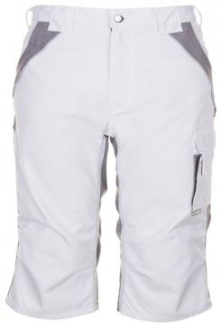 PLANAM-Workwear, Maler-Arbeits-Berufs-Shorts, 3/4 Arbeitshose, MG Plaline, weiß/zink