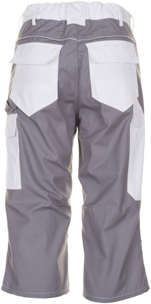 PLANAM-Workwear, Maler-Arbeits-Berufs-Shorts, 3/4 Arbeitshose, MG Plaline, weiß/zink
