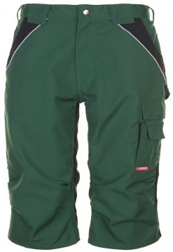 PLANAM-Workwear, Arbeits-Berufs-Bund-Hose, 3/4 Hose, Plaline, 280 g/m², grün/schwarz