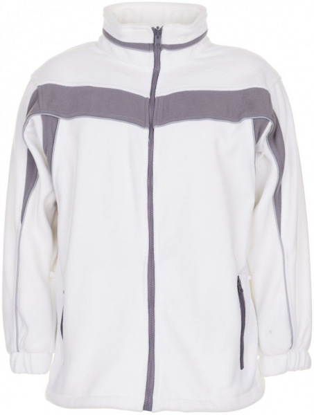 PLANAM-Workwear, Maler-Fleece-Arbeits-Jacke, Plaline, weiß/zink