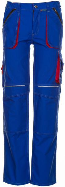 PLANAM-Workwear, Basalt-Arbeits-Berufs-Bund-Hose, kornblau/rot