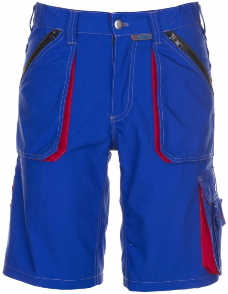 PLANAM-Workwear, Arbeits-Berufs-Shorts, Basalt, 260 g/m², kornblau/rot