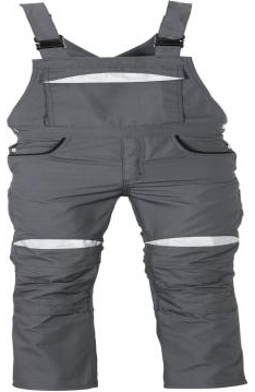 PLANAM-Workwear, Latzhose, Duraline, 270 g/m², grau/schwarz