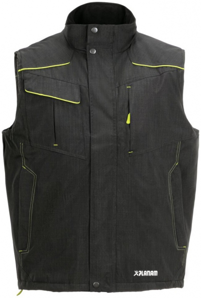 PLANAM-Workwear, Winter-Weste Neon, grau/grün
