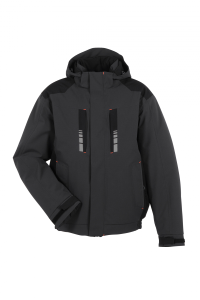 Planam-Outdoor Moto Winterjacke grau/schwarz