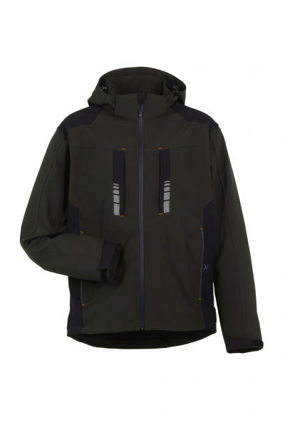 Planam-Outdoor Moto Softshelljacke oliv/schwarz