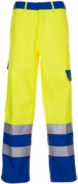 PLANAM-Warnschutz, Warn-Bund-Hose Major Protect warngelb/kornblau