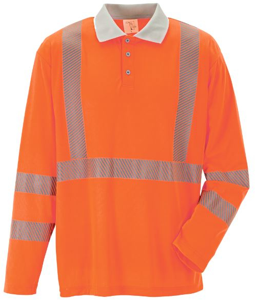 PLANAM-Norit-Warnschutz-Polo-Shirt 1/1, orange/zink