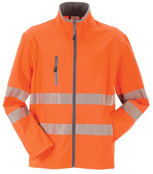 PLANAM-Norit-Warnschutz-Herren Pure-Softshelljacke, orange