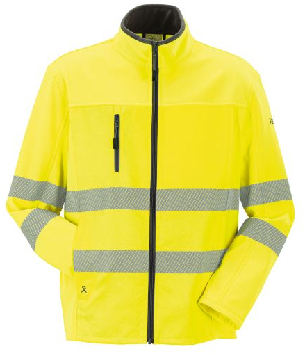 PLANAM-Norit-Warnschutz-Herren Pure-Softshelljacke, gelb