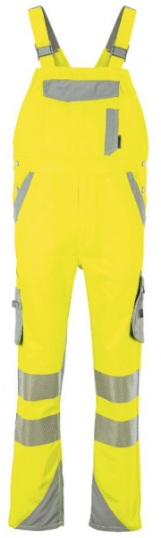 PLANAM-Norit-Warnschutz-Herren Latzhose, gelb/zink