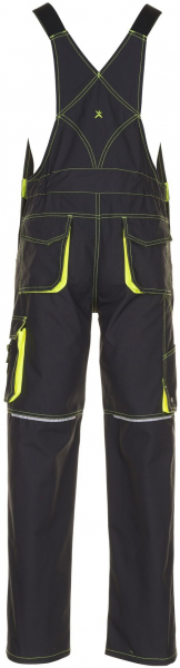 PLANAM-Workwear, Arbeits-Berufs-Latz-Hose, Basalt Neon, 260 g/m², anthrazit/gelb