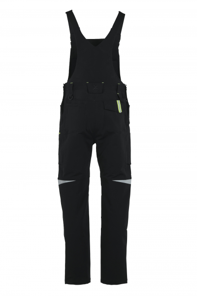 Planam-rECOline Latzhose schwarz/schwarz