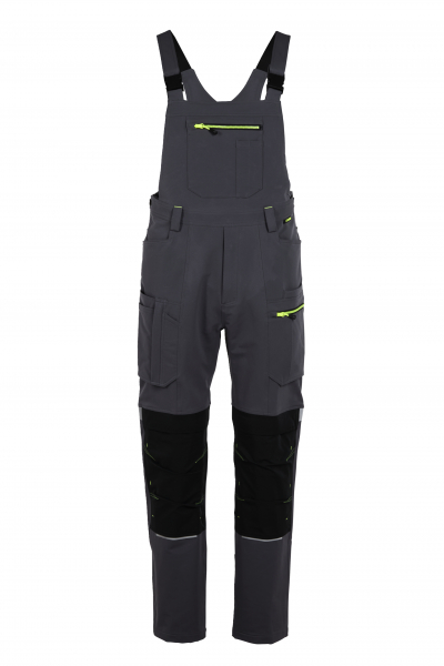 Planam-rECOline Latzhose schiefer/schwarz