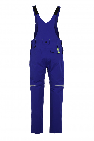 Planam-rECOline Latzhose kornblumenblau/schwarz