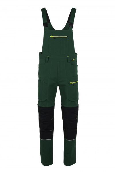 Planam-rECOline Latzhose grün/schwarz