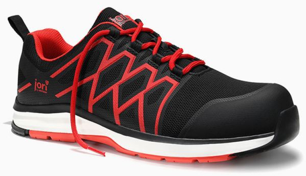 JORI-Sicherheitshalbschuhe, jo_SWIFT black-red Low ESD S1P, schwarz/rot