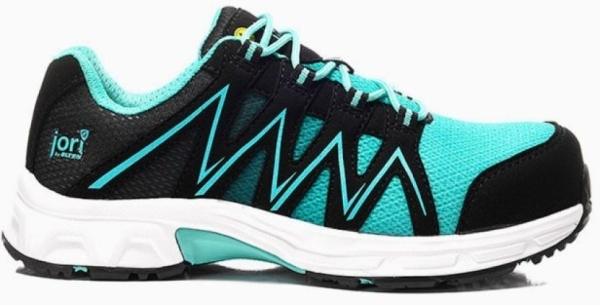JORI-Sicherheitshalbschuhe, jo_SPEEDY black-aqua Low ESD S1P, schwarz/aqua