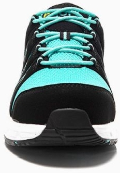 JORI-Sicherheitshalbschuhe, jo_SPEEDY black-aqua Low ESD S1P, schwarz/aqua