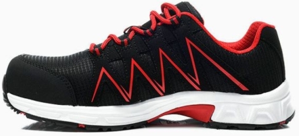 JORI-Sicherheitshalbschuhe, jo_SPEEDY black-red Low ESD S1P, schwarz/rot