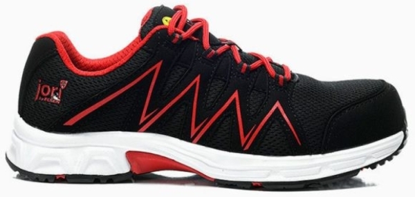 JORI-Sicherheitshalbschuhe, jo_SPEEDY black-red Low ESD S3, schwarz/rot