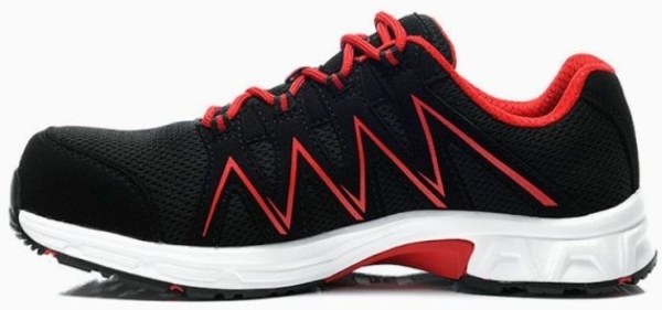 JORI-Sicherheitshalbschuhe, jo_SPEEDY black-red Low ESD S3, schwarz/rot