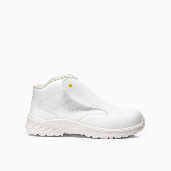 JORI-Sicherheitsschnürstiefel, jo_CLEAN Slipper white Mid ESD S3