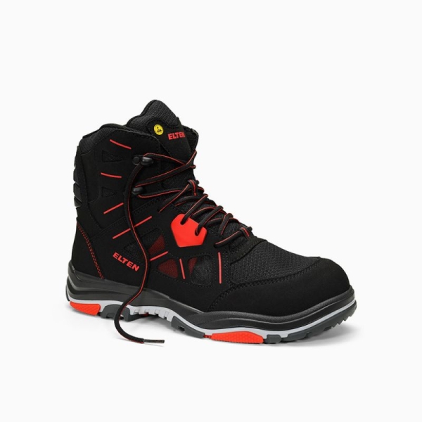 ELTEN-S1-ERGO-ACTIVE-Sicherheitshochschuhe, ANTHONY Mid, ESD, Fußtyp 2, rot