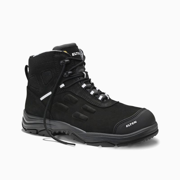 ELTEN-Footwear, S3-ERGO-ACTIVE-Arbeits-Berufs-Sicherheits-Schuhe, Hochschuhe, DANIEL Pro Mid, ESD, Fußtyp 3, schwarz