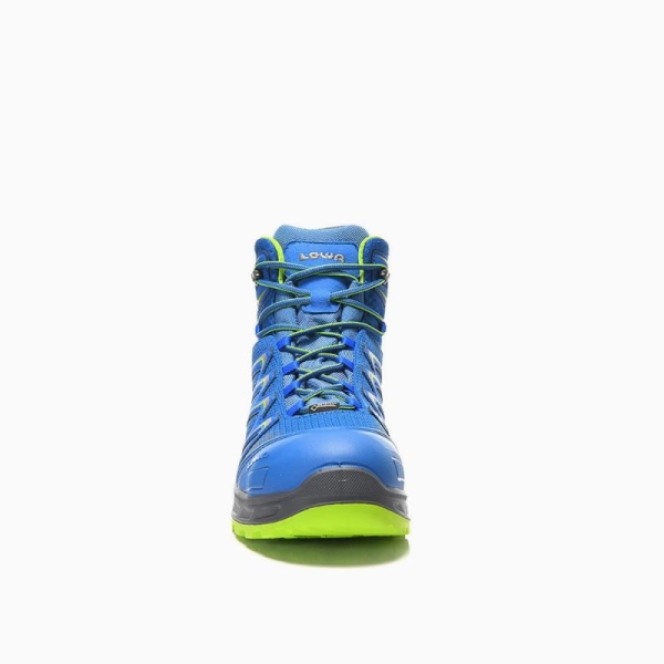 ELTEN-Footwear, S3-Arbeits-Berufs-Sicherheits-Schuhe, Schnürstiefel, LARROX Work GTX blue Mid, CI, blau