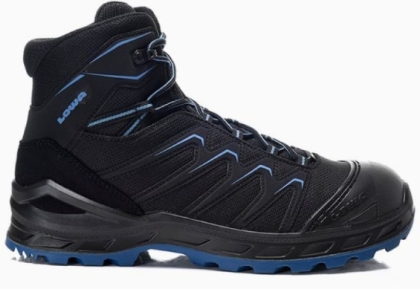 ELTEN-LOWA-S3-Sicherheitshochschuhe, LARROX Work GTX black-blue Mid, CI, schwarz/blau