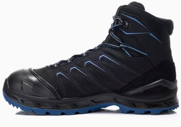 ELTEN-LOWA-S3-Sicherheitshochschuhe, LARROX Work GTX black-blue Mid, CI, schwarz/blau