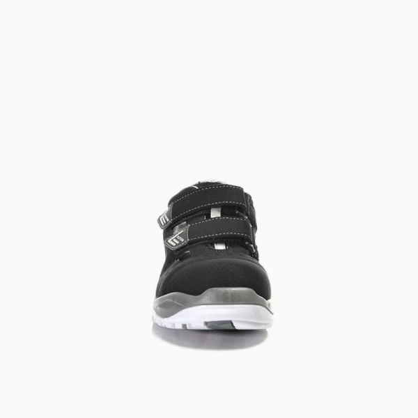 ELTEN-Footwear, S1-Arbeits-Berufs-Sicherheits-Sandalen, IMPULSE GREY EASY, ESD, schwarz/grau