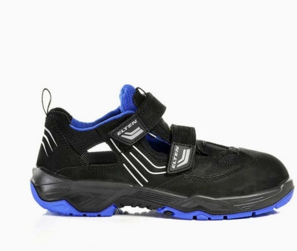 ELTEN-Footwear, S1-Arbeits-Berufs-Sicherheits-Sandalen, AMBITION BLUE EASY, ESD, schwarz / blau