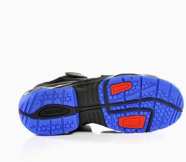 ELTEN-Footwear, S1-Arbeits-Berufs-Sicherheits-Sandalen, AMBITION BLUE EASY, ESD, schwarz / blau