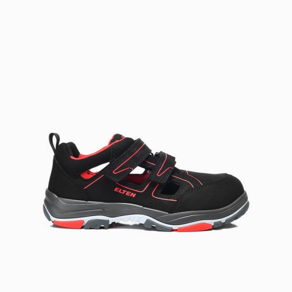 ELTEN-Footwear, S1P-ERGO-ACTIVE-Arbeits-Berufs-Sicherheits-Sandalen, ANTHONY Easy, ESD, Fußtyp 3, rot