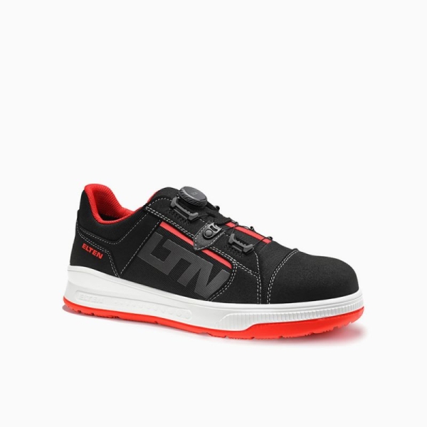 ELTEN Sicherheitshalbschuh, ISAAK XXST BOA® black-red Low ESD S2