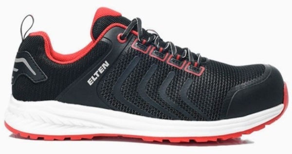 ELTEN-S1P, Sicherheitshalbschuhe, LIVAS, black-red Low ESD, schwarz/rot
