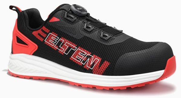 ELTEN-Sicherheitsschnürstiefel BATIS BOA® black-red Low ESD S1PL