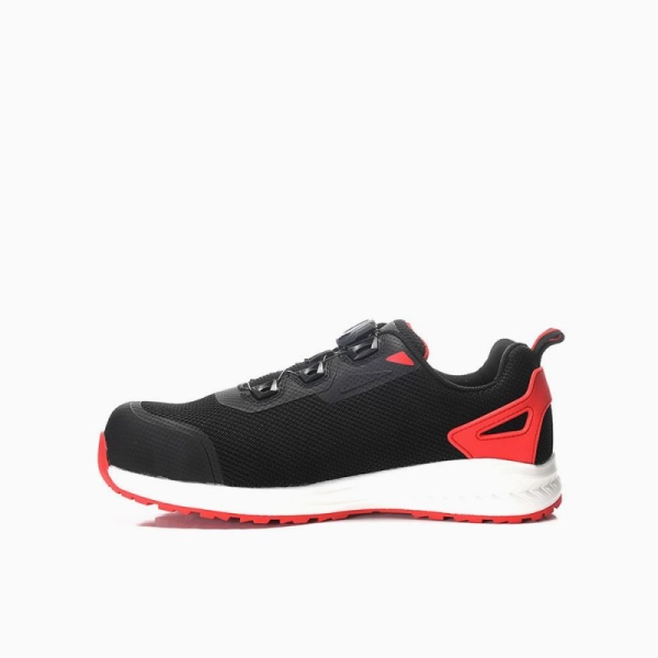 ELTEN-Sicherheitsschnürstiefel BATIS BOA® black-red Low ESD S1PL