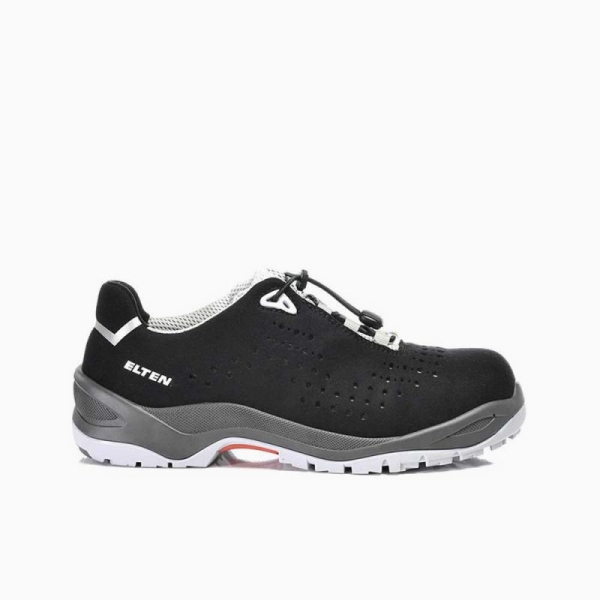 ELTEN-Footwear, S1-Arbeits-Berufs-Sicherheits-Schuhe, Halbschuhe, IMPULSE GREY LOW, ESD, schwarz/grau