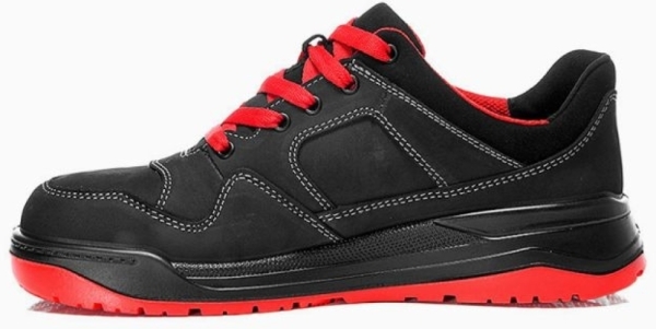 ELTEN-Footwear, S3-Arbeits-Berufs-Sicherheits-Schuhe, Halbschuhe, Maverick Black-Red Low, Esd, schwarz/rot
