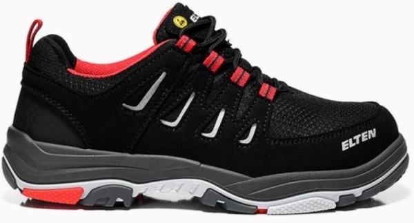 ELTEN-Footwear, S1P-ERGO-ACTIVE-Arbeits-Berufs-Sicherheits-Schuhe, Halbschuhe, WILLIAM Low, ESD, Fußtyp 1, red