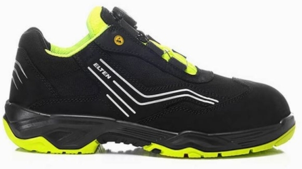 ELTEN-Footwear, S2-Arbeits-Berufs-Sicherheits-Schuhe, Halbschuhe, AMBITION BOA LOW, ESD, schwarz/gelb
