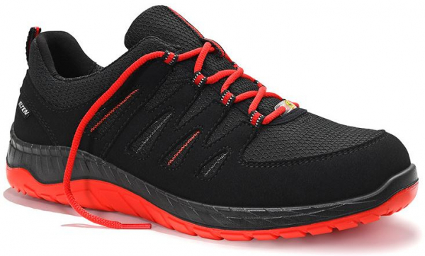 ELTEN-Footwear, S3-Arbeits-Berufs-Sicherheits-Schuhe, Halbschuhe, MADDOX W Low, ESD, schwarz-rot