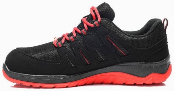 ELTEN-Footwear, S3-Arbeits-Berufs-Sicherheits-Schuhe, Halbschuhe, MADDOX GTX W Low, ESD, CI schwarz-rot