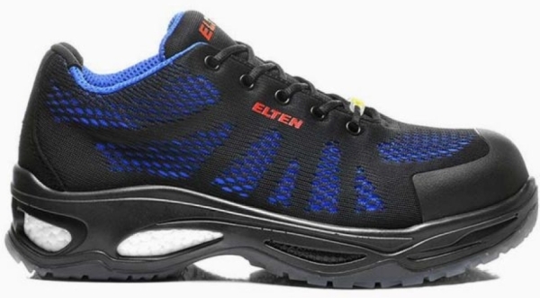 ELTEN-Footwear, S1-Arbeits-Berufs-Sicherheits-Schuhe, Halbschuhe, LOGAN BLUE LOW ESD, schwarz/blau