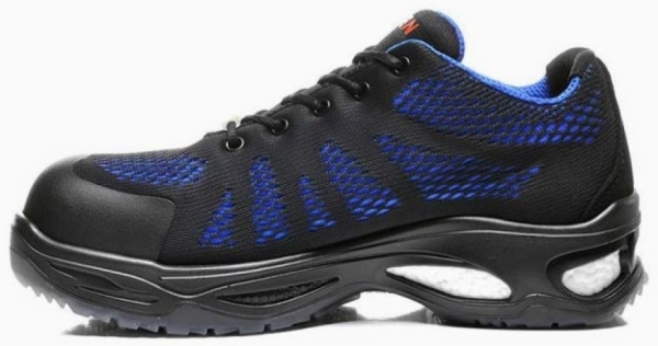 ELTEN-Footwear, S1-Arbeits-Berufs-Sicherheits-Schuhe, Halbschuhe, LOGAN BLUE LOW ESD, schwarz/blau