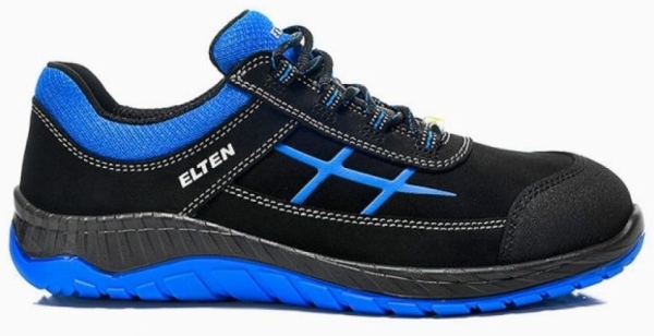 ELTEN-Footwear, S3-Arbeits-Berufs-Sicherheits-Schuhe, Halbschuhe, MALVIN blue Low, ESD, schwarz/blau