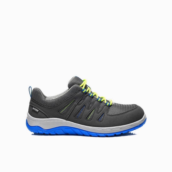 ELTEN-Footwear, S1P-Arbeits-Berufs-Sicherheits-Schuhe, Halbschuhe, Maddox Grey-Blue Low, Esd, grau/grün/blau